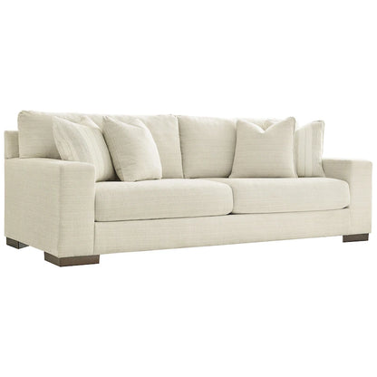 Canapé plateforme moderne – Bouleau / Polyester lin, 3 places