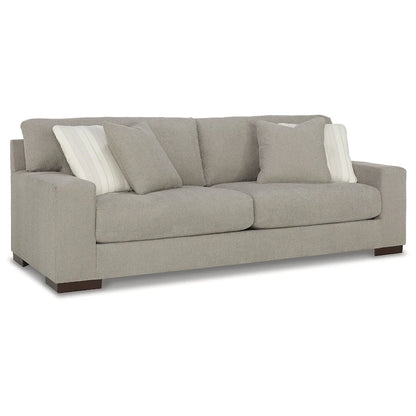Canapé plateforme moderne – Bouleau / Polyester lin, 3 places