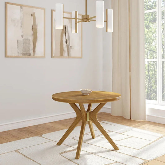 Plank and Beam Verso Cross Leg Round Dining Table - 38 