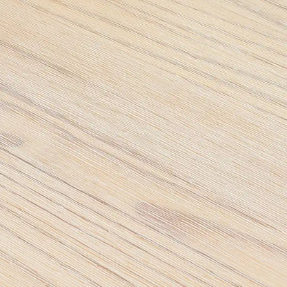 Table à manger ronde en pin massif avec piètement croisé – Brosse métallique blanc côtier / Noyer, 2 à 4 personnes